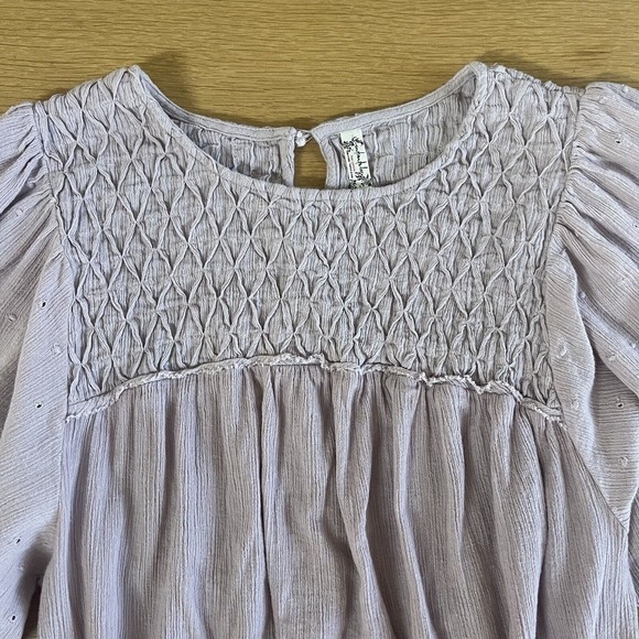 Women's Free People Size S Perfect Catch Bodysuit Silverberry Purple - Picture 2 of 8